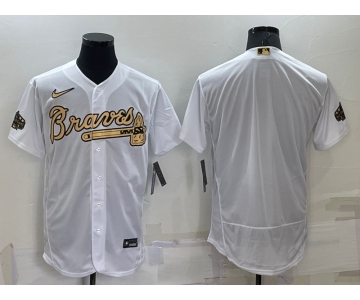 Men's Atlanta Braves Blank White 2022 All Star Stitched Flex Base Nike Jersey