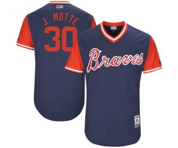 Men's Atlanta Braves Jason Motte J Motte Majestic Navy 2017 Players Weekend Authentic Jersey