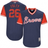 Men's Atlanta Braves Mike Foltynewicz Folty Majestic Navy 2017 Players Weekend Authentic Jersey