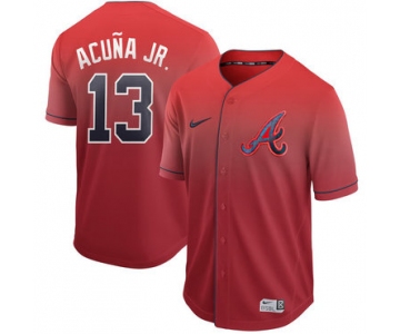 Men's Atlanta Braves Ronald Acuna Jr Red Drift Fashion Jersey