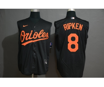 Men's Baltimore Orioles #8 Cal Ripken Jr. Black 2020 Cool and Refreshing Sleeveless Fan Stitched MLB Nike Jersey