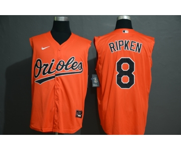 Men's Baltimore Orioles #8 Cal Ripken Jr. Orange 2020 Cool and Refreshing Sleeveless Fan Stitched MLB Nike Jersey