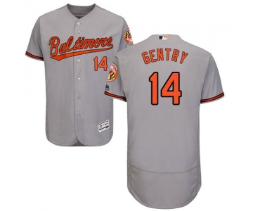 Baltimore Orioles 14 Craig Gentry Grey Flexbase Authentic Collection Stitched Baseball Jersey