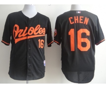 Baltimore Orioles #16 Wei-Yin Chen Black Jersey