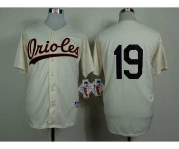 Baltimore Orioles #19 Chris Davis 1954 Cream Jersey