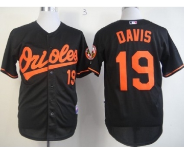 Baltimore Orioles #19 Chris Davis Black Jersey