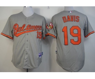 Baltimore Orioles #19 Chris Davis Gray Jersey