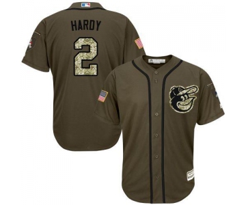 Baltimore Orioles #2 J.J. Hardy Green Salute to Service Stitched MLB Jersey