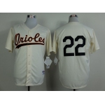 Baltimore Orioles #22 Jim Palmer 1954 Cream Jersey