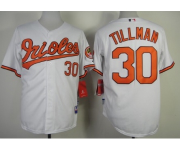 Baltimore Orioles #30 Chris Tillman White Jersey