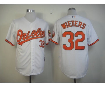 Baltimore Orioles #32 Matt Wieters White Jersey