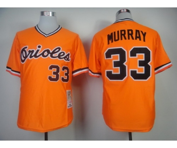 Baltimore Orioles #33 Eddie Murray 1982 Orange Throwback Jersey