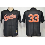 Baltimore Orioles #33 Eddie Murray Mesh BP Black Throwback Jersey