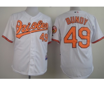 Baltimore Orioles #49 Dylan Bundy White Jersey