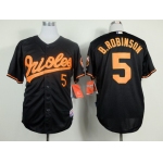 Baltimore Orioles #5 Brooks Robinson Black Cool Base Jersey