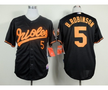 Baltimore Orioles #5 Brooks Robinson Black Cool Base Jersey