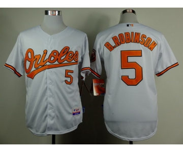 Baltimore Orioles #5 Brooks Robinson White Cool Base Jersey