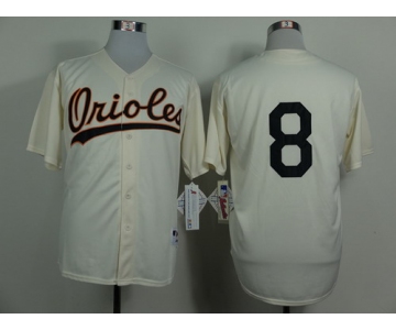 Baltimore Orioles #8 Cal Ripken 1954 Cream Jersey