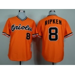 Baltimore Orioles #8 Cal Ripken 1982 Orange Throwback Jersey