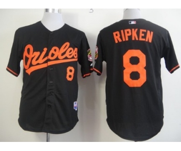 Baltimore Orioles #8 Cal Ripken Black Cool Base Jersey