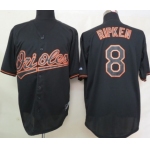 Baltimore Orioles #8 Cal Ripken Black Fashion Jersey