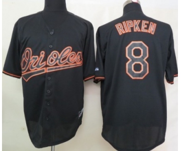 Baltimore Orioles #8 Cal Ripken Black Fashion Jersey