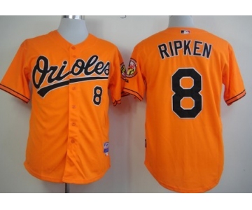 Baltimore Orioles #8 Cal Ripken Orange Cool Base Jersey