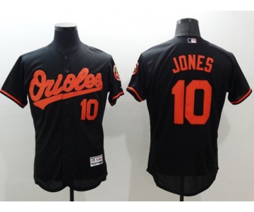 Men's Baltimore Orioles #10 Adam Jones Black Flexbase Authentic Collection Stitched MLB Jersey