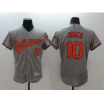 Men's Baltimore Orioles #10 Adam Jones Grey Flexbase Authentic Collection Stitched MLB Jersey