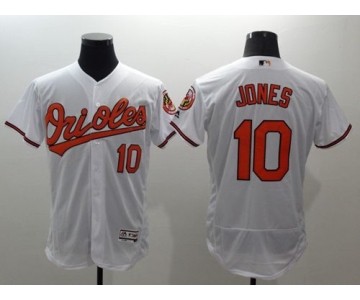 Men's Baltimore Orioles #10 Adam Jones White Flexbase Authentic Collection Stitched MLB Jersey