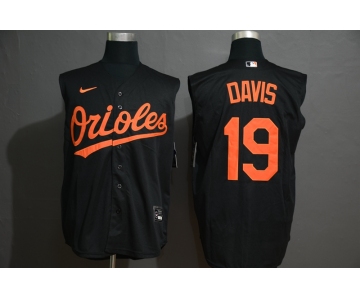 Men's Baltimore Orioles #19 Chris Davis Black 2020 Cool and Refreshing Sleeveless Fan Stitched MLB Nike Jersey