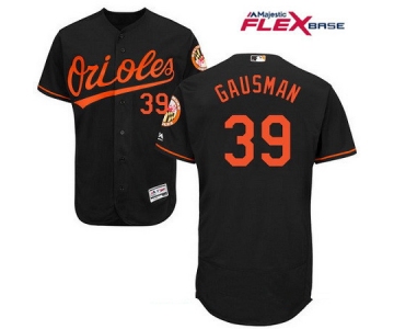 Men's Baltimore Orioles #39 Kevin Gausman Black Alternate Stitched MLB Majestic Flex Base Jersey