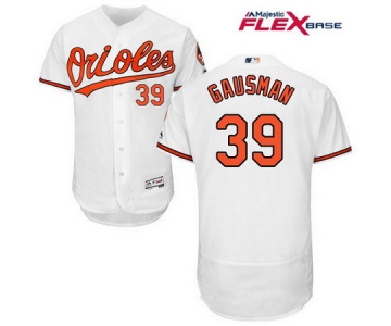 Men's Baltimore Orioles #39 Kevin Gausman White Home Stitched MLB Majestic Flex Base Jersey