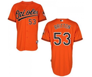 Men's Baltimore Orioles #53 Zach Britton Orange Jersey