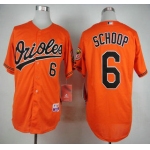 Men's Baltimore Orioles #6 Jonathan Schoop Orange Jersey