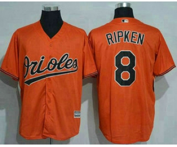 Men's Baltimore Orioles #8 Cal Ripken Orange New Cool Base Stitched MLB Jersey