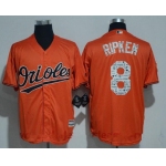 Men's Baltimore Orioles #8 Cal Ripken Retired Orange 2017 Spring Training Stitched MLB Majestic Cool Base Jersey