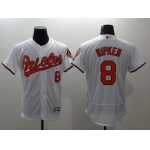 Men's Baltimore Orioles #8 Cal Ripken White Flexbase Authentic Collection Stitched MLB Jersey