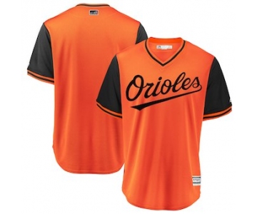 Men's Baltimore Orioles Blank Majestic Orange 2018 Players' Weekend Team Jersey