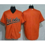 Men's Baltimore Orioles Blank Orange New Cool Base Stitched MLB Jersey