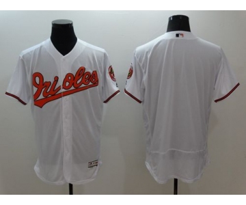 Men's Baltimore Orioles Blank White Flexbase Authentic Collection Stitched MLB Jersey