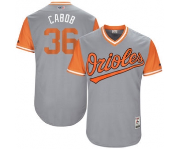 Men's Baltimore Orioles Caleb Joseph Cabob Majestic Gray 2017 Players Weekend Authentic Jersey