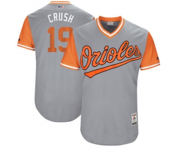 Men's Baltimore Orioles Chris Davis Crush Majestic Gray 2017 Players Weekend Authentic Jersey