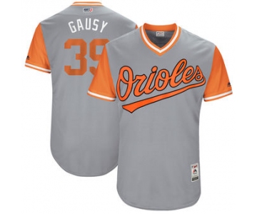 Men's Baltimore Orioles Kevin Gausman Gausy Majestic Gray 2017 Players Weekend Authentic Jersey