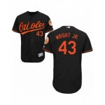 Men's Majestic Baltimore Orioles #43 Mike Wright Jr. Authentic Black Alternate Flex Base Jersey