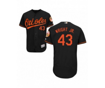 Men's Majestic Baltimore Orioles #43 Mike Wright Jr. Authentic Black Alternate Flex Base Jersey