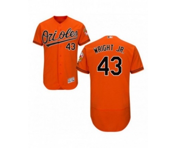 Men's Majestic Baltimore Orioles #43 Mike Wright Jr. Authentic Orange Alternate Flex Base Jersey