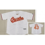 Men's Majestic Baltimore Orioles #43 Mike Wright Jr. Authentic White Home Cool Base Jersey