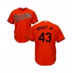 Men's Majestic Baltimore Orioles #43 Mike Wright Jr. Replica Orange Cool Base Jersey