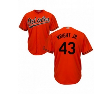 Men's Majestic Baltimore Orioles #43 Mike Wright Jr. Replica Orange Cool Base Jersey